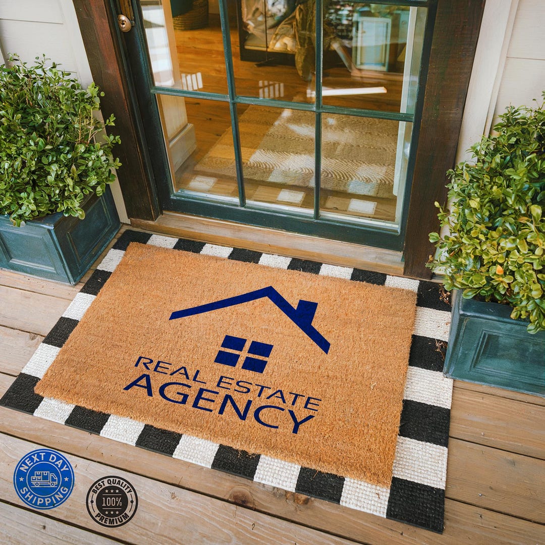 Custom Business Logo Door Mat, Your Text Here, Personalized Doormat ...