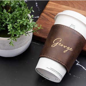 Custom Coffee Sleeve, Custom Mug Sleeve, Personalized Coffee Cup Sleeve, Custom Cup Sleeve, Cup Sleeve, Leather Cup Sleeve, Mug Sleeve