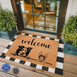 Custom Dog and Cat Breed Doormat, Dog Lovers Gift, Welcome Doormat, Cat Lovers Gift, Dog Doormat, Cat Doormat, Porch Decor, Front Door Mat