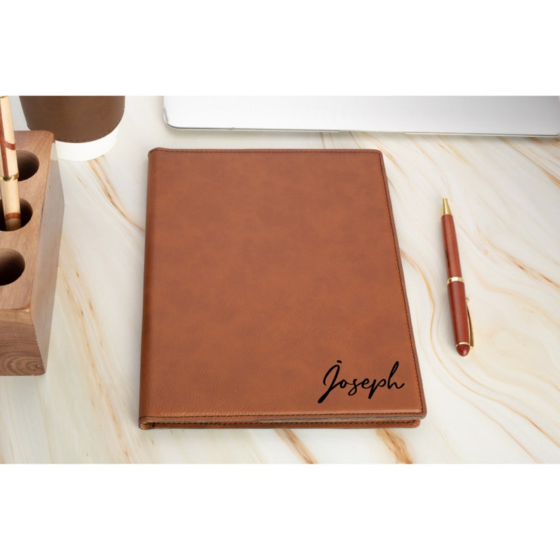 Personalized Refillable Portfolio Custom Notepad Cover Etsy