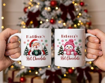 Custom Hot Chocolate Mug, Christmas Gift, Kids Hot Cocoa Mug