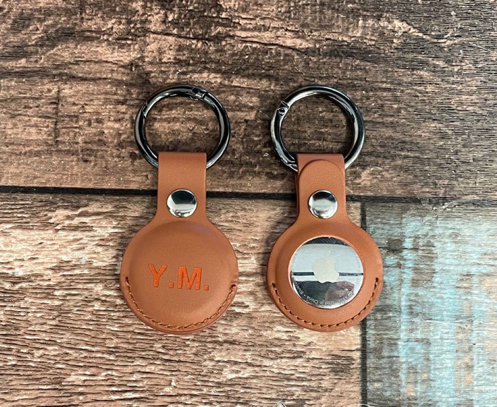 AirTag Case Keychain Leather AirTag Holder Customized Etsy