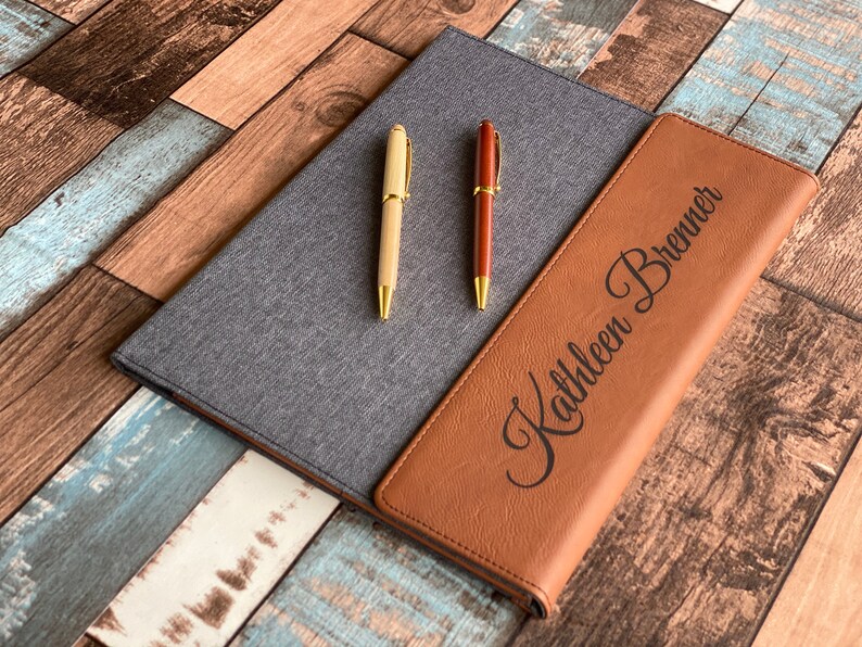 Personalized Portfolio Custom Notepad Cover Business Etsy