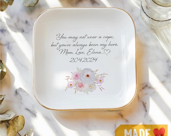 Personalized Mom Ring Dish, Custom Name Jewelry Dish, Wedding Gift, Bridal Shower Gift Ideas, Gift for Mother, Mother's Day Gift, Ring Dish
