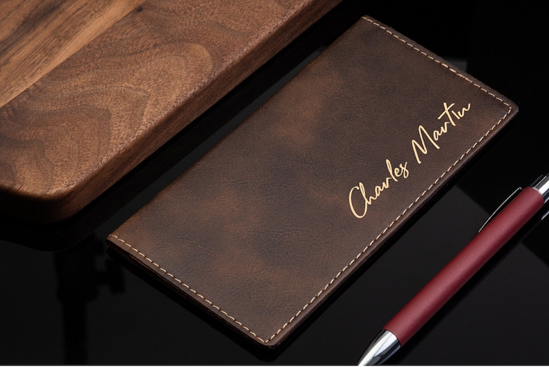 Personalized Checkbook Cover Leather Checkbook Checkbook Etsy