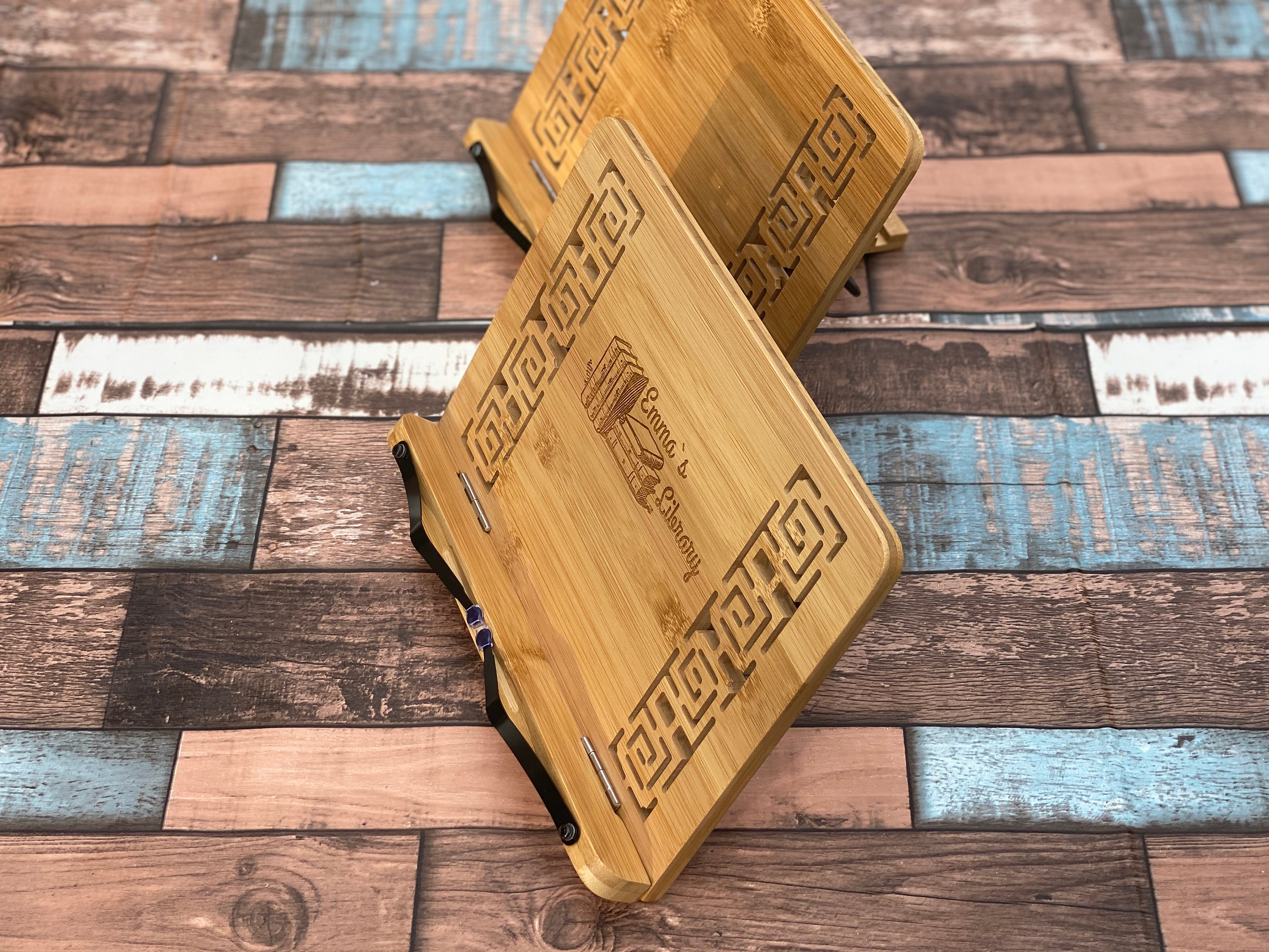 Personalized Book Stand Custom Wooden Cookbook Stand Etsy