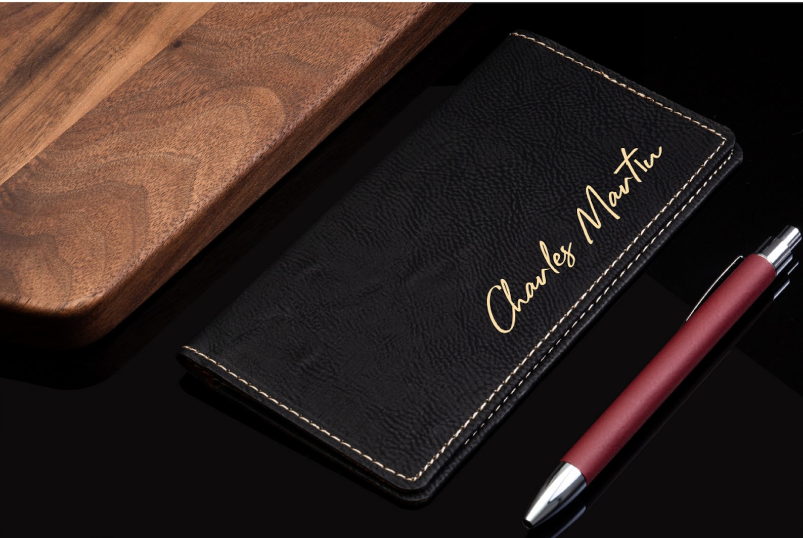 Personalized Checkbook Cover, Leather Checkbook, Checkbook Wallet and