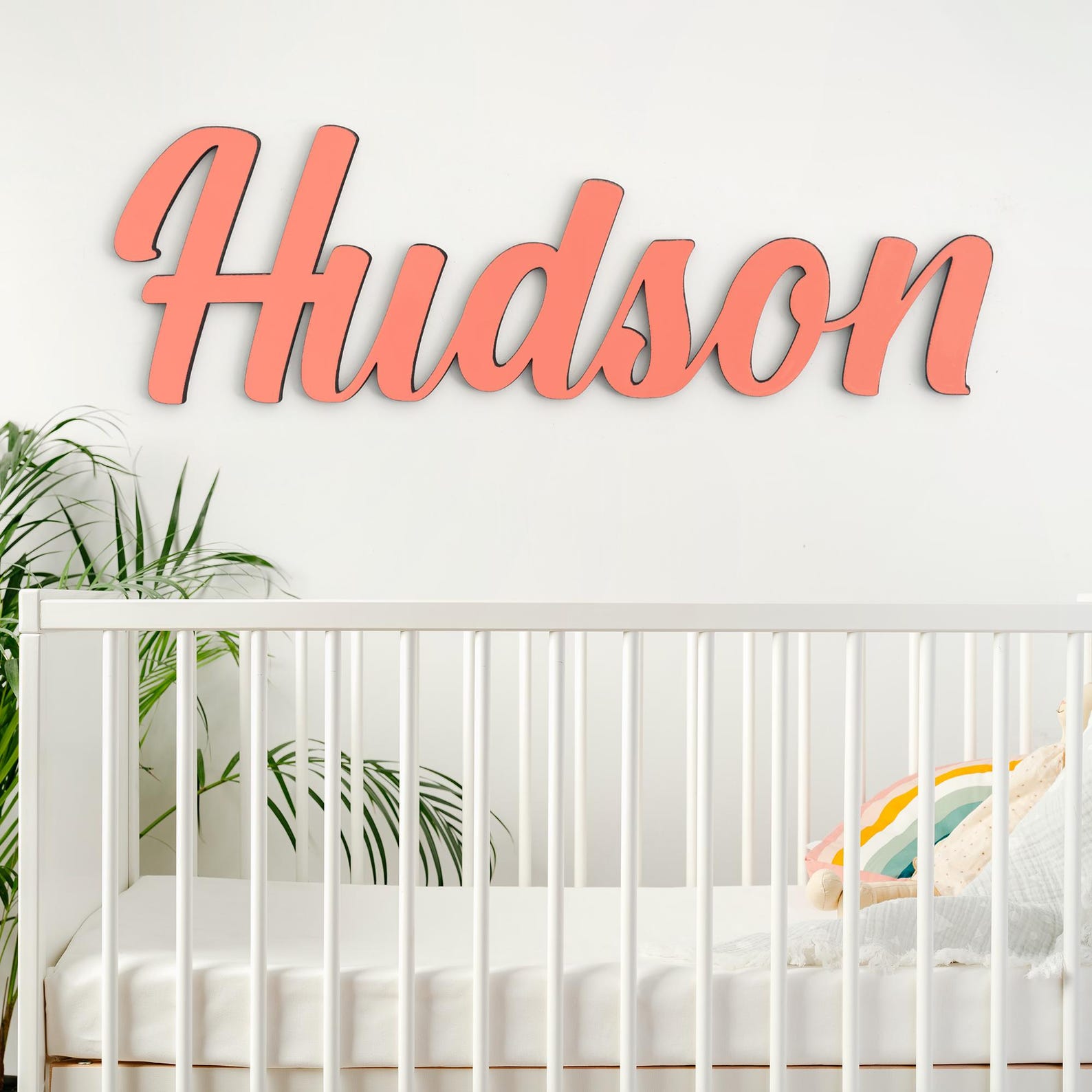 Personalized Wall Name Sign, Wooden Name Wall Decor, Wall Cutout Name