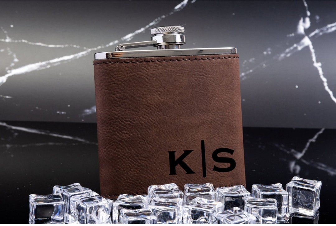 Personalized Leather Flask, Custom Flasks, Engraved Flask, Hip Flask ...