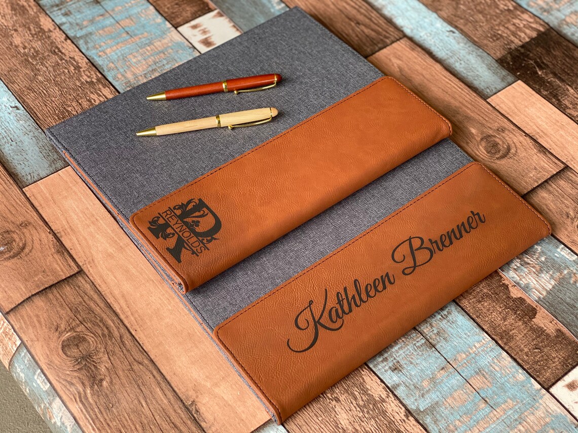 Personalized Portfolio Custom Notepad Cover Business Etsy