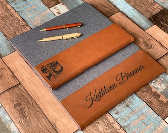 Personalized Portfolio, Custom Notepad Cover Business Portfolio Personalize Graduation Gift, Business Gift, Personalized Notepad