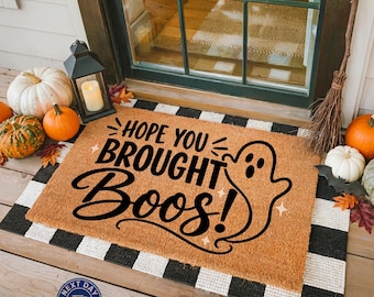 Hope You Brought Boos Doormat, Creepy Decor, Halloween Ghost