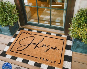 Custom Welcome Doormat, Front Door Mat, Personalized Gift, Custom Name Doormat, Coir Doormat, Closing Gift, Custom Doormat, Porch Decor