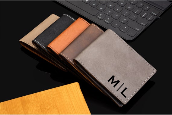 Engraved Dad Gift, Men's Wallet, Custom Monogrammed Wallet, Personalized Wallet, Engraved Wallet, Gift For Him, Groomsman Gift
