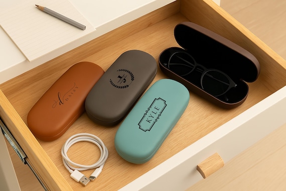 Customized Glasses Case, Everyday Glasses Case, Personalized Sunglasses Case, Gift Idea For Him & Her, Unisex Gift Idea, Fathers Day Gift