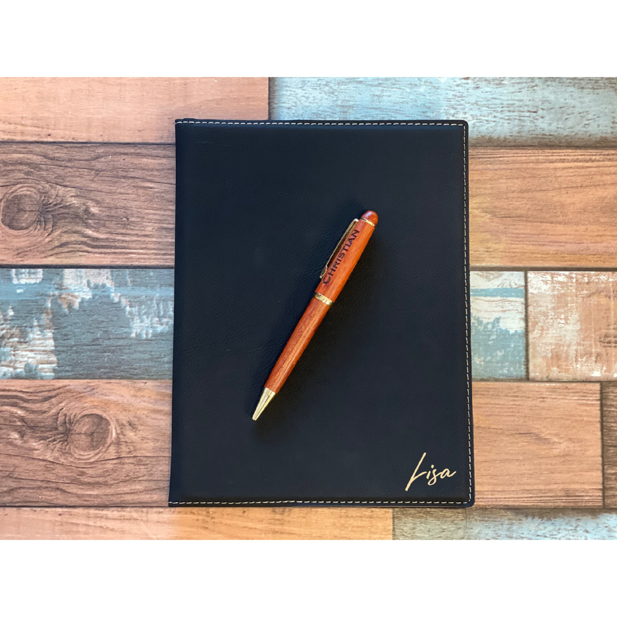 Personalized Refillable Portfolio Custom Notepad Cover Etsy