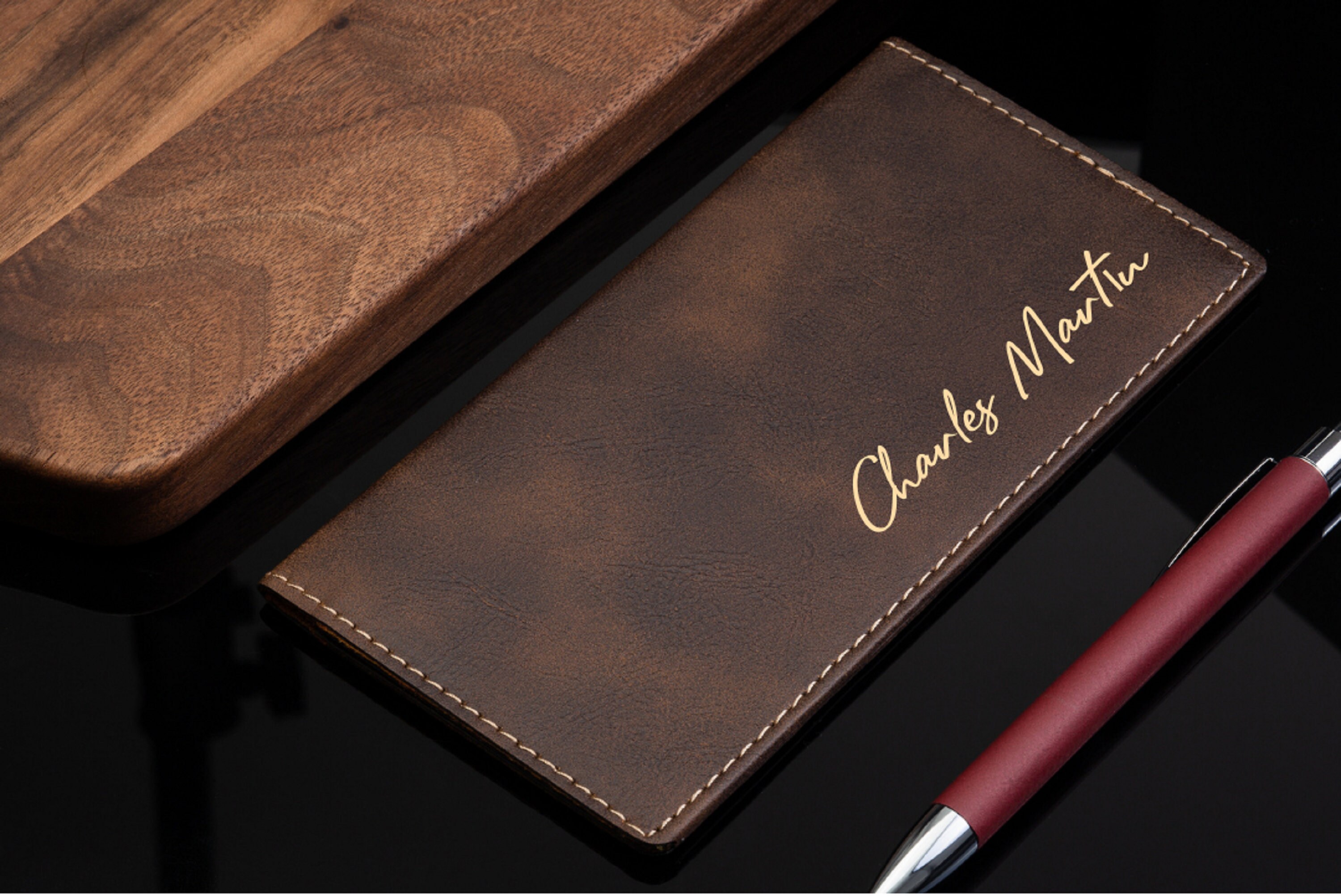 Personalized Checkbook Cover, Leather Checkbook, Checkbook Wallet and ...