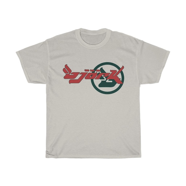 Bjork Homogenic Circle Logo T-shirt (Red & Dark Green)