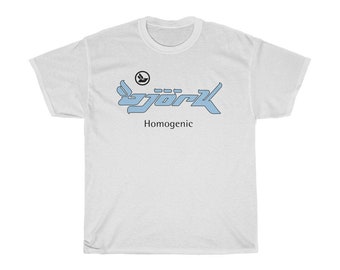 Bjork Homogenic Blue & Black Logo T-shirt