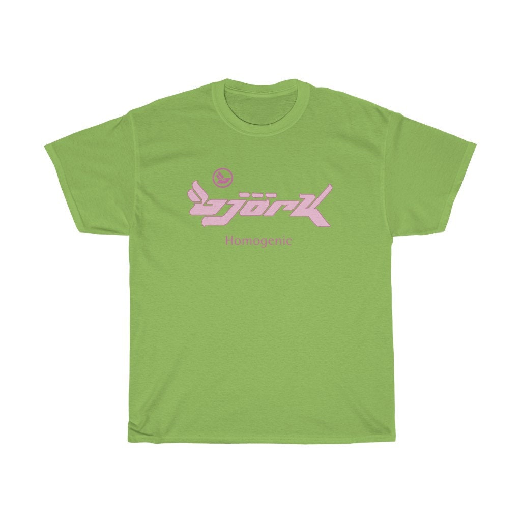 ビョーク ホモジェニック ピンク ロゴ Tシャツ - Etsy 日本