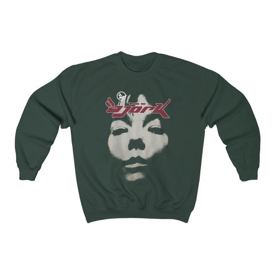 Bjork Homogenic Vintage Vibe Face Crewneck Sweater red White Etsy