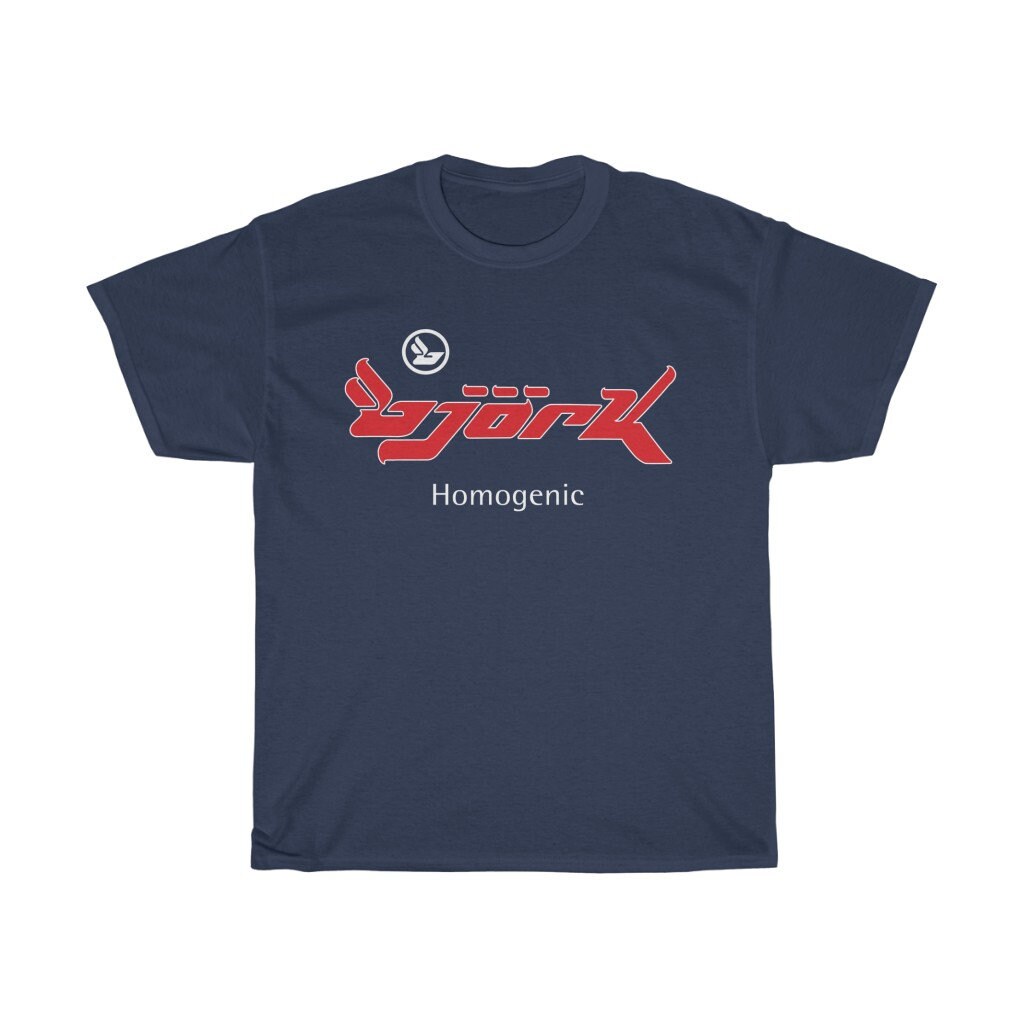 ビョーク ホモジェニック レッド ロゴ Tシャツ - Etsy 日本