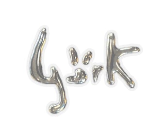 Bjork Metallic Logo Sticker