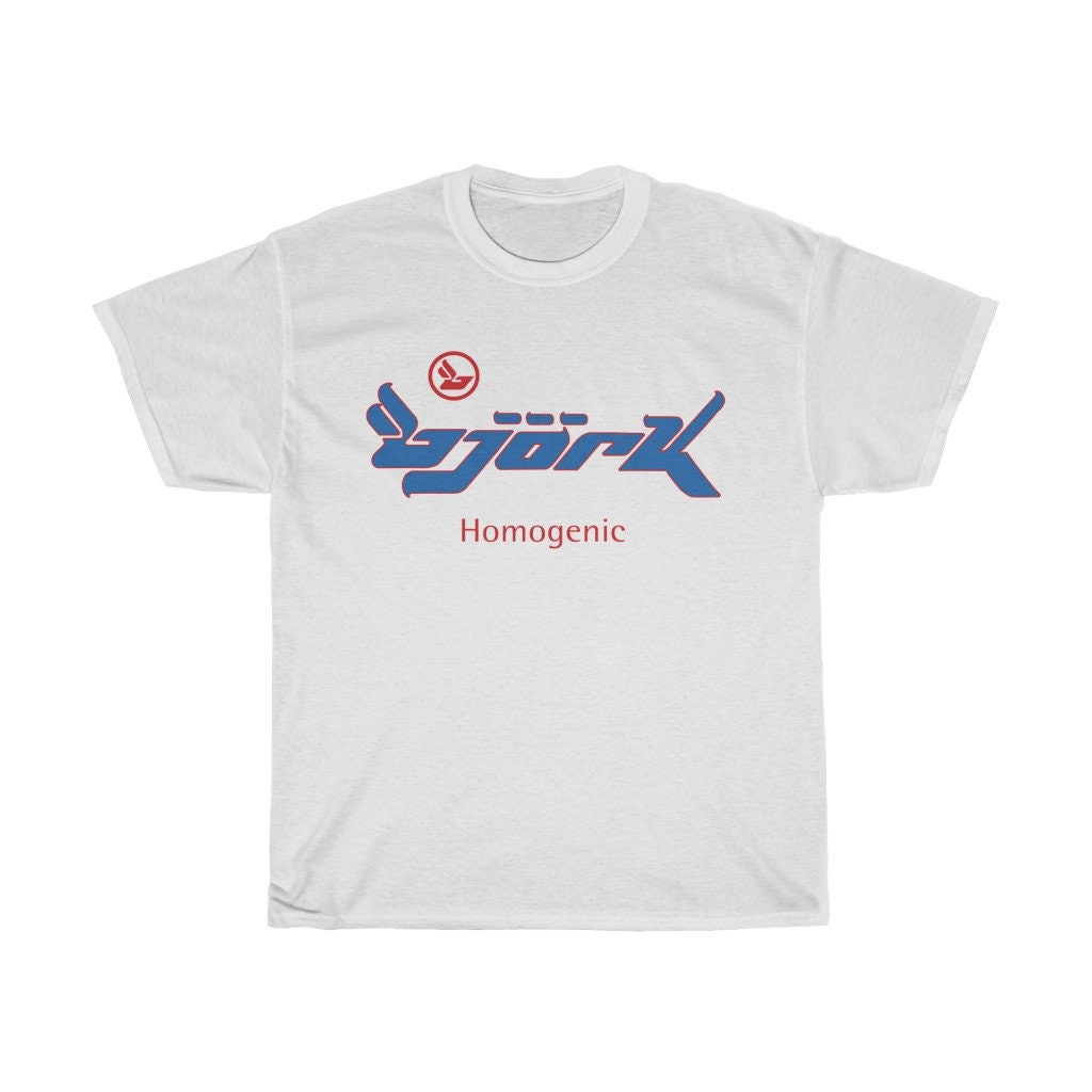 Bjork Homogenic Logo T-shirt ( Blue / Red ) - Etsy