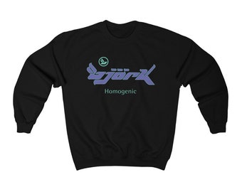 Bjork Homogenic Purple Logo Crewneck Sweater