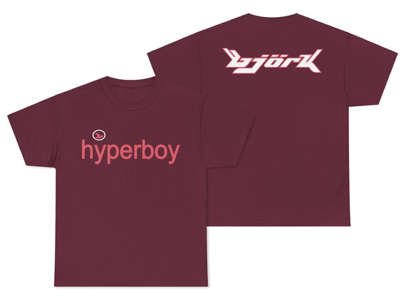 Bjork Hyperboy T-shirt (light Red / White) - Etsy