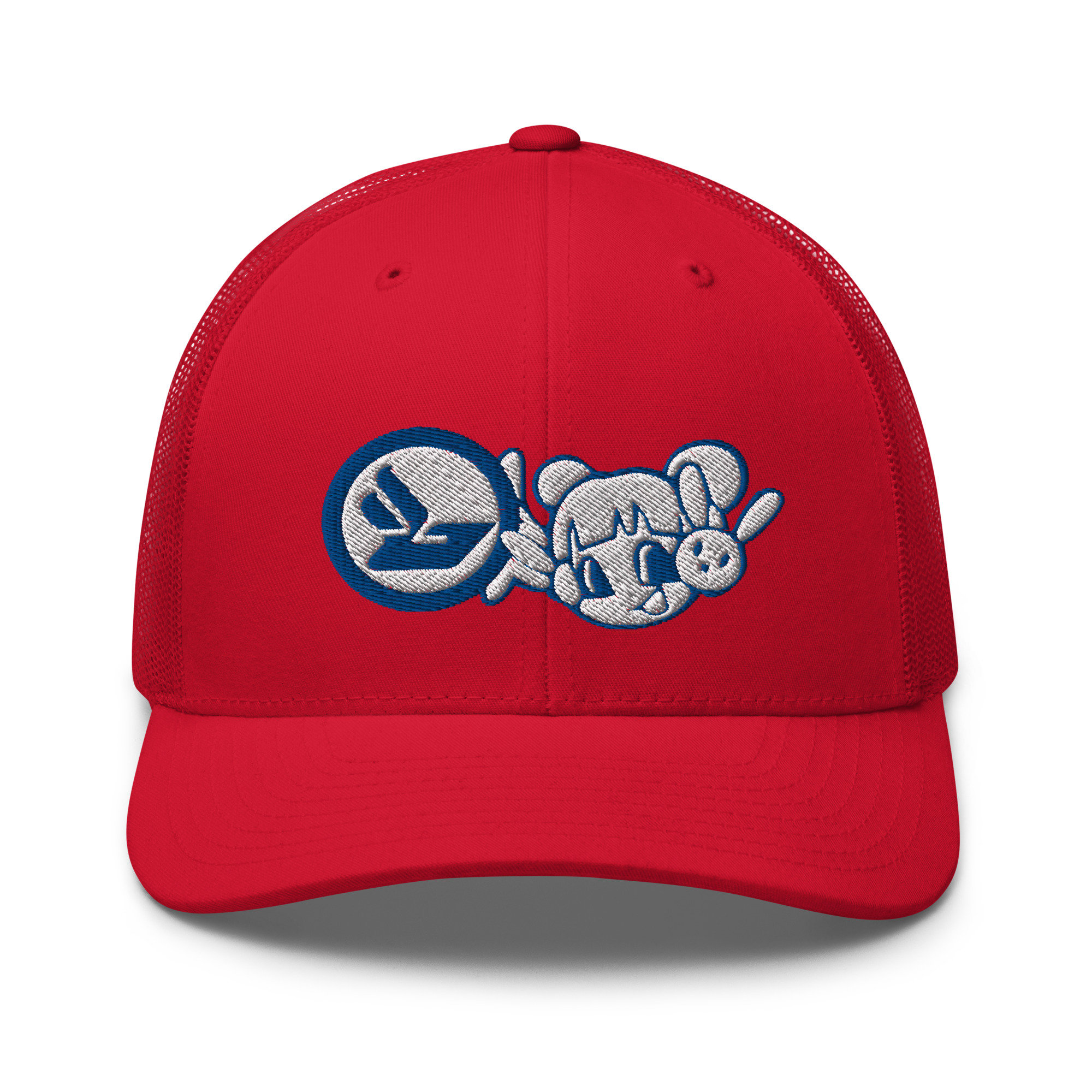 Bjork Fly Girl Red Trucker Hat (Royal Blue / White)