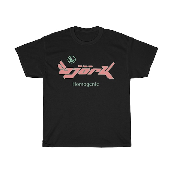 Bjork Homogenic Logo T-shirt ( Peach / Mint ) - Etsy