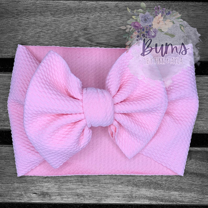 Pink Bow Headwrap headwrap for babies and toddlers