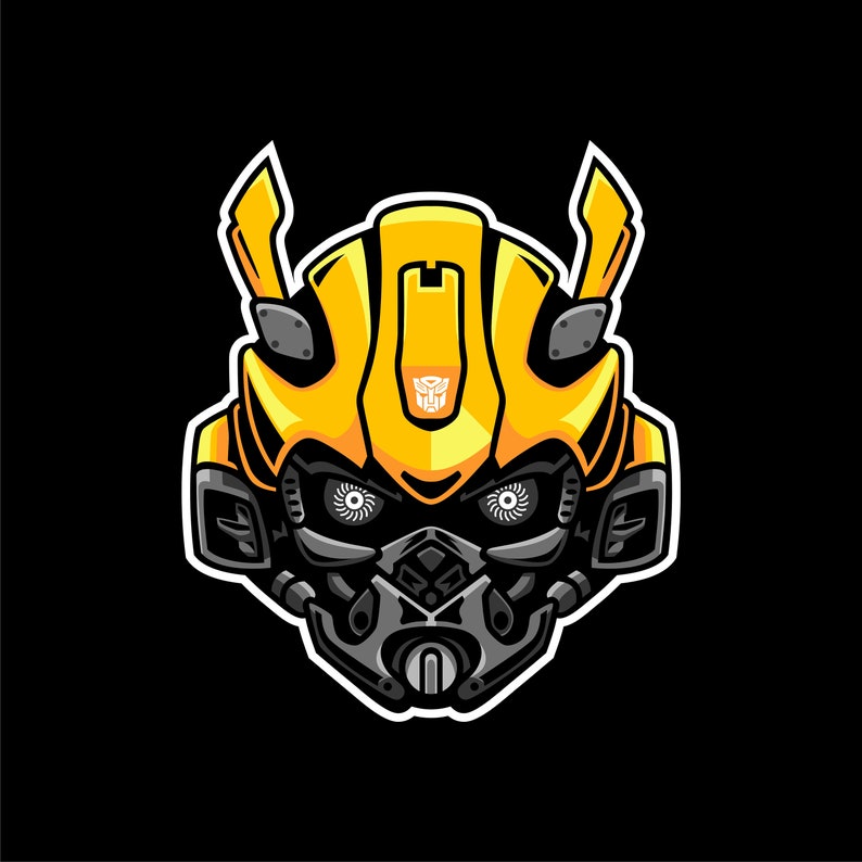 Bumble Bee Head Full Vector Images Printable & Editable Etsy