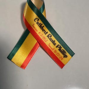 CUSTOM- Memorial Ribbon with pins attached - Personal Memorial Ribbons, Awareness Robbins, Custom Memorial Ribbons, Memorial Keepsakes.
