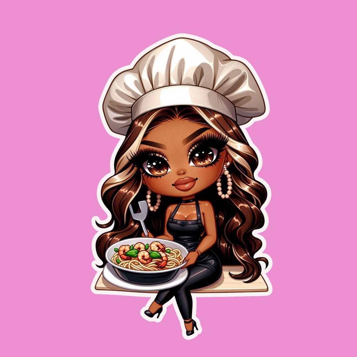 Cooking Sticker Chef Cook/chef Stickers Pack / PNG Digital Art, Sticker Clipart Designs for ...