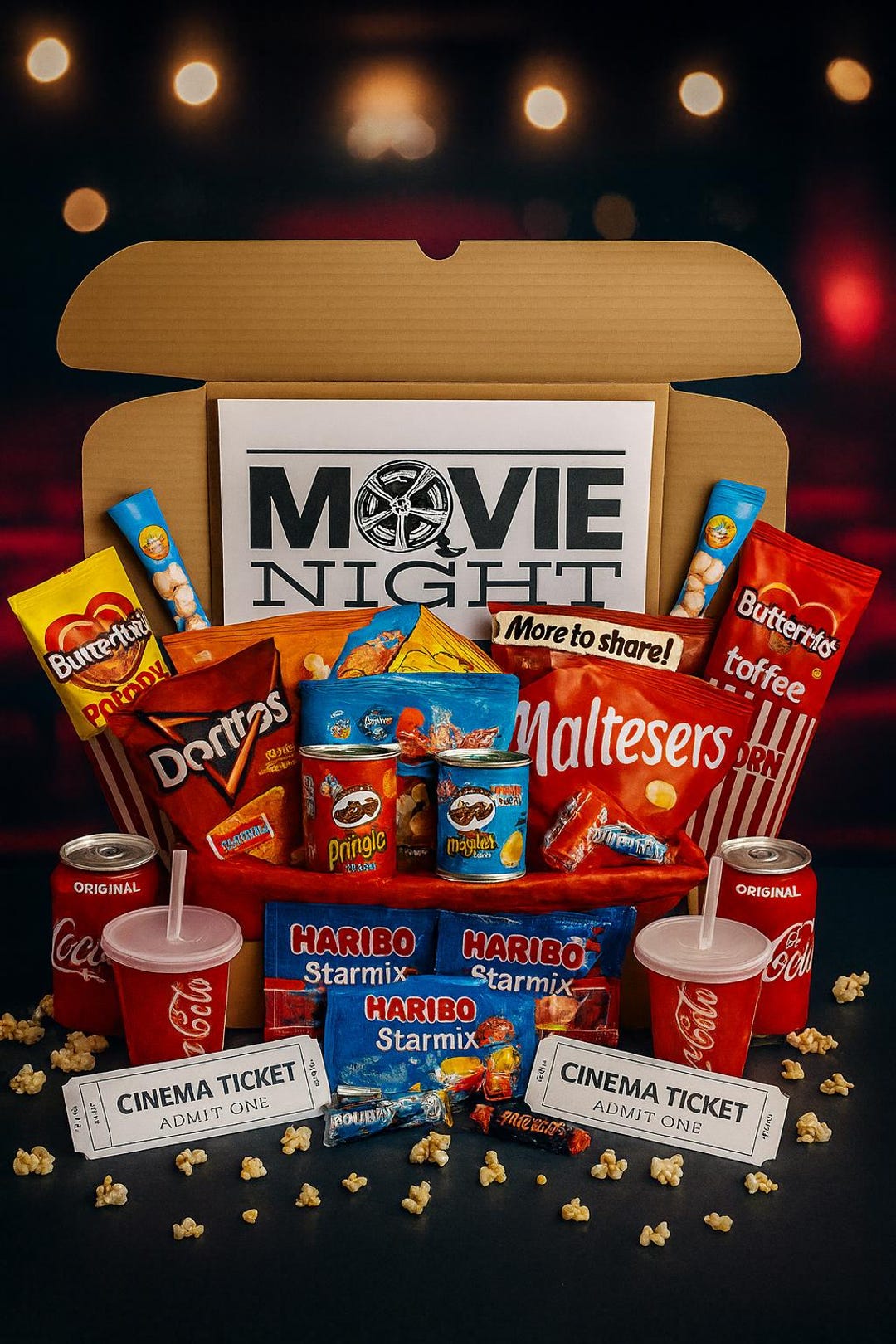 Ultimate Movie Night Snack Box • Netflix & Chill Gift Hamper • Cinema ...