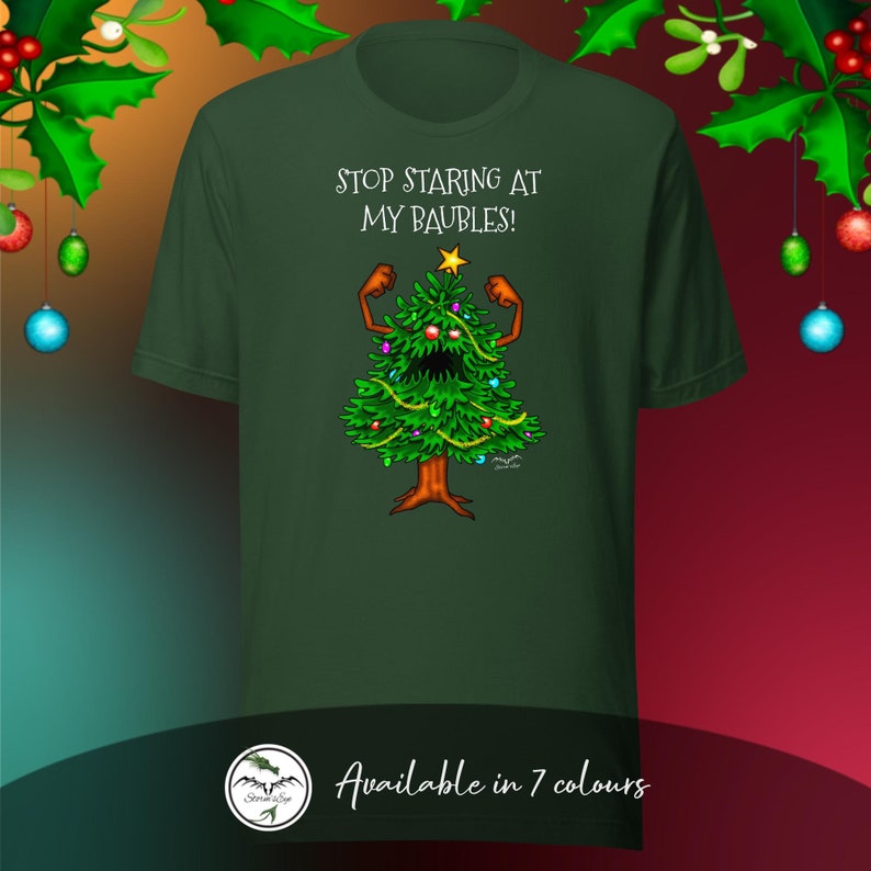 Angry Christmas Tree Shirt Funny Xmas Tshirt Secret Santa Etsy UK