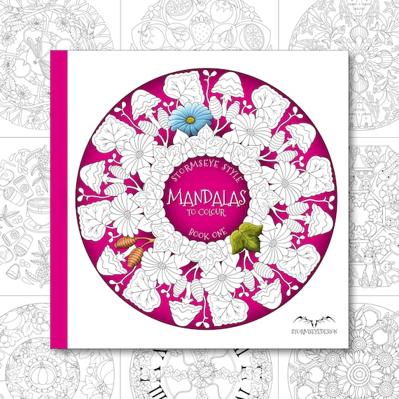 Stormseye Style Mandalas To Colour, Spiral Bound Colouring Book, No AI Hand Drawn Art, Single Side Printed, Thick Paper, Gifts For Artists