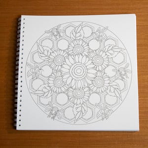 Stormseye Style Mandalas To Colour, Spiral Bound Colouring Book, No AI Hand Drawn Art, Single Side Printed, Thick Paper, Gifts For Artists Bild 9