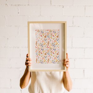 Bloemenprint/wilde bloemenprint/botanische print/bloemenprint/aquarelprint/bloemenprint print/kinderdecoratie/bloemenillustratie