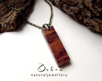 Wood Pendant. Koa Wood Necklace. 5th Year Anniversary Necklace Gift For Men. Wooden Pendant. Men's Necklace's. Unisex