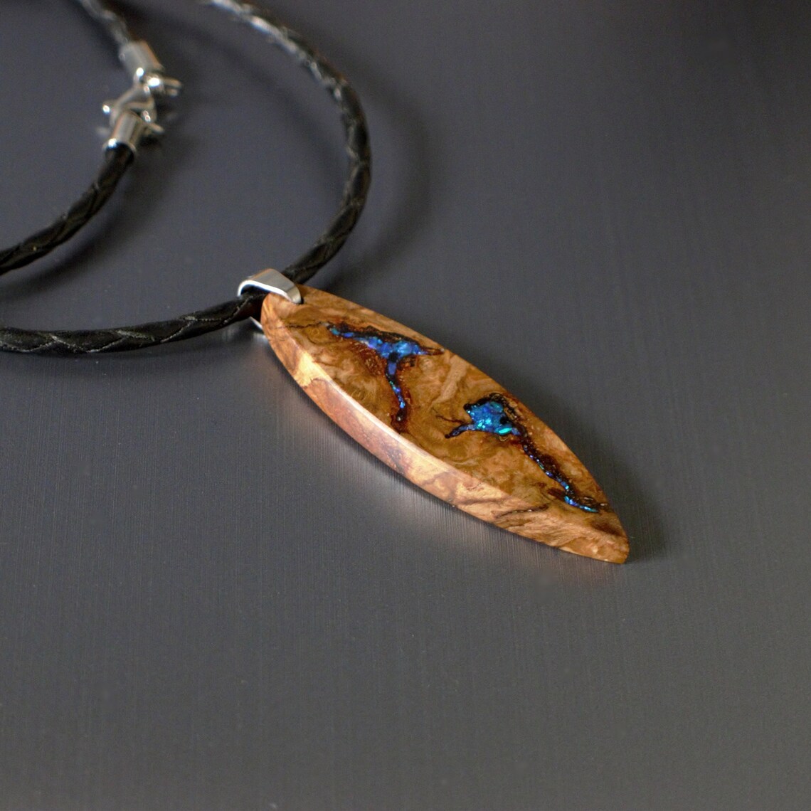 Surfboard Necklace. Surfing Necklace With Real Turquoise Etsy