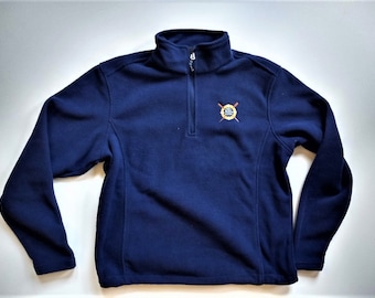 Port Orford Lifeboat Station 1/4 zip long sleeve Polar Fleece pullover BlancoGifts