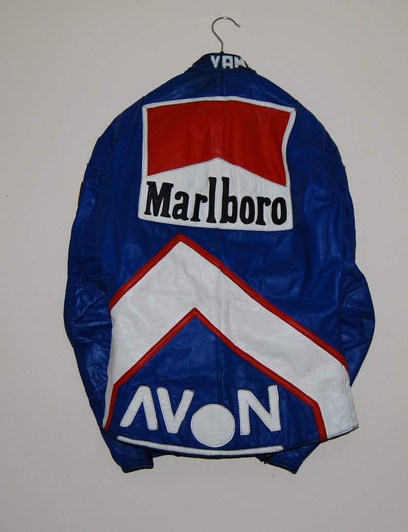 Vintage Marlboro Yamaha Motorcycle Jacket Late 70s Early 80s Hand Made