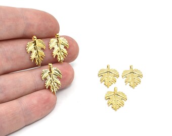 100pcs mini leaf charms silver tone mini leaf charms pendants 6x16mm
