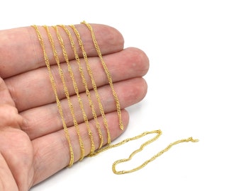 1 metre x Tarnish Resistant Rose Gold Plated Twisted Singapore Link Chain #L221443