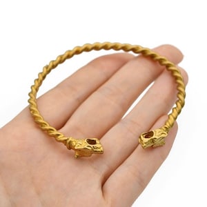 Hundekopf Twisted verstellbares Armband, Drahtarmband, offene Manschette Armband Armreif, verstellbares Armband, Stapelarmband,