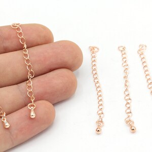 Rose Gold Plated Extender Chain, Extension Chain, Jewelry Making, Drop Extender Chain, Jewelry Supply, Rose Gold Plated Findings