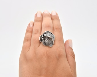 Verzilverde verstelbare ring, messing ring, sieradenring, groothandelring, verzilverde ring, messing ringbevindingen, jubileumring, ARS070